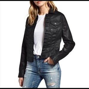 AG Adriano Goldschmied Lacquer Coated Robyn Moto Jacket